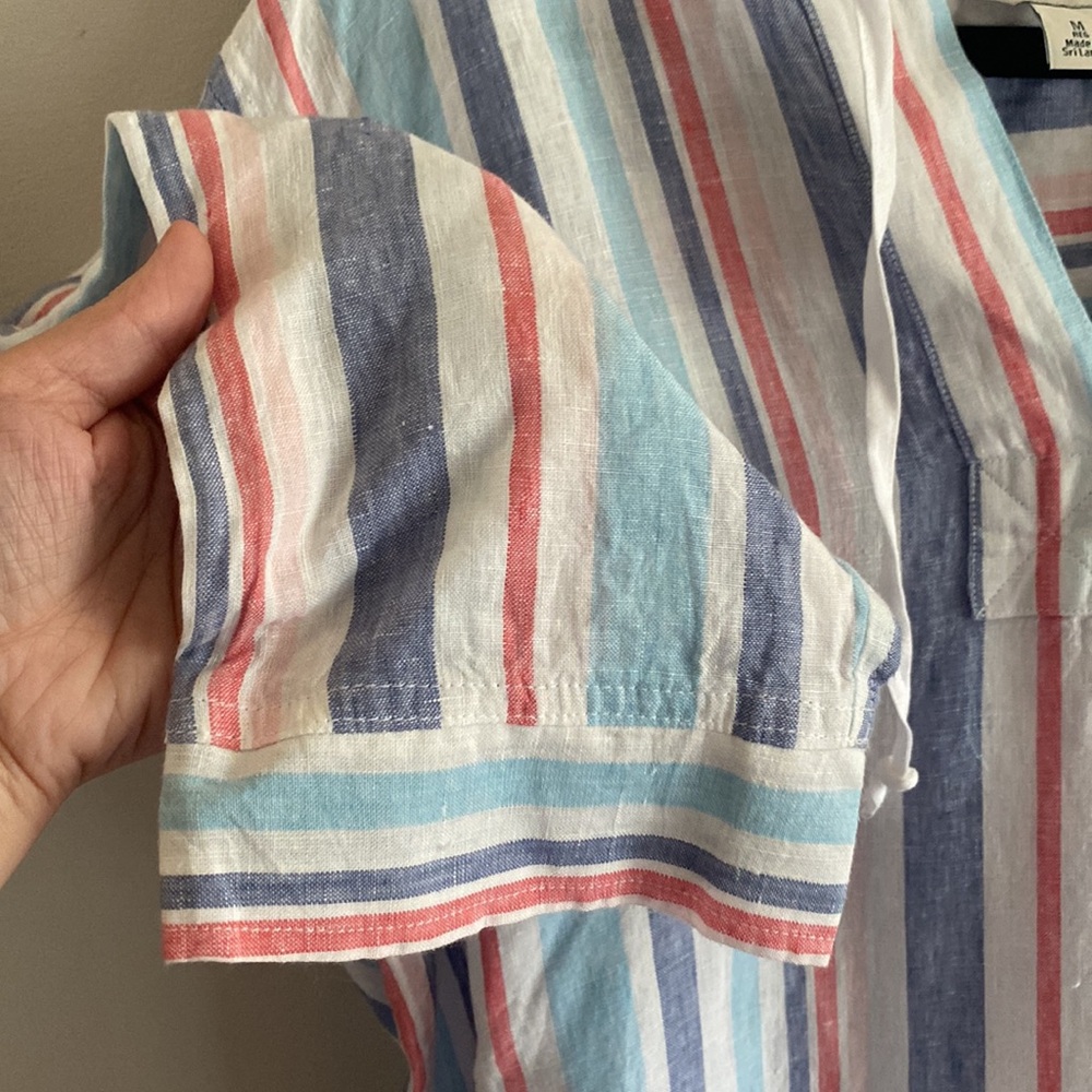 LL bean • 100% linen striped top - Picture 3 of 6